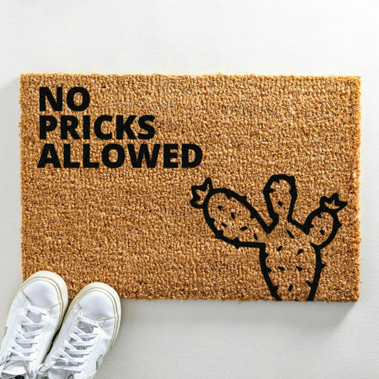 Artsy Doormats No Pricks Allowed Cactus Doormat