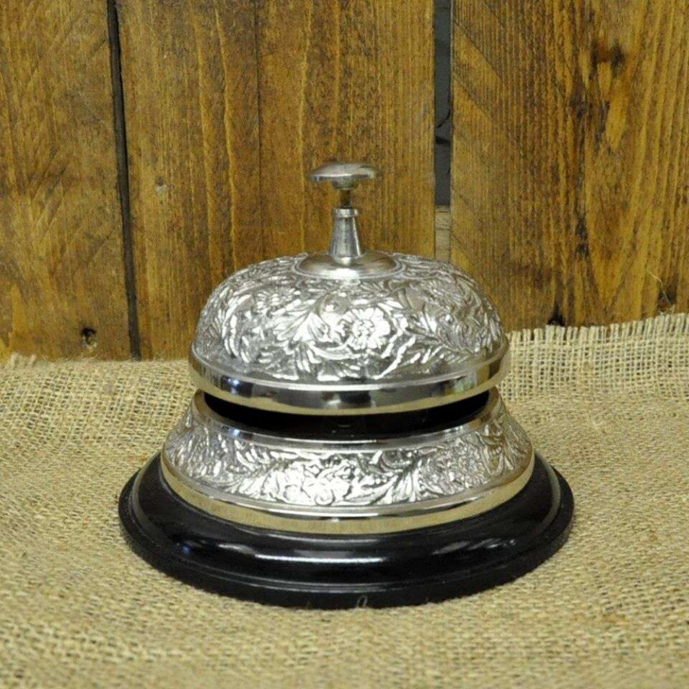 Silver Nickel Embossed Counter Bell