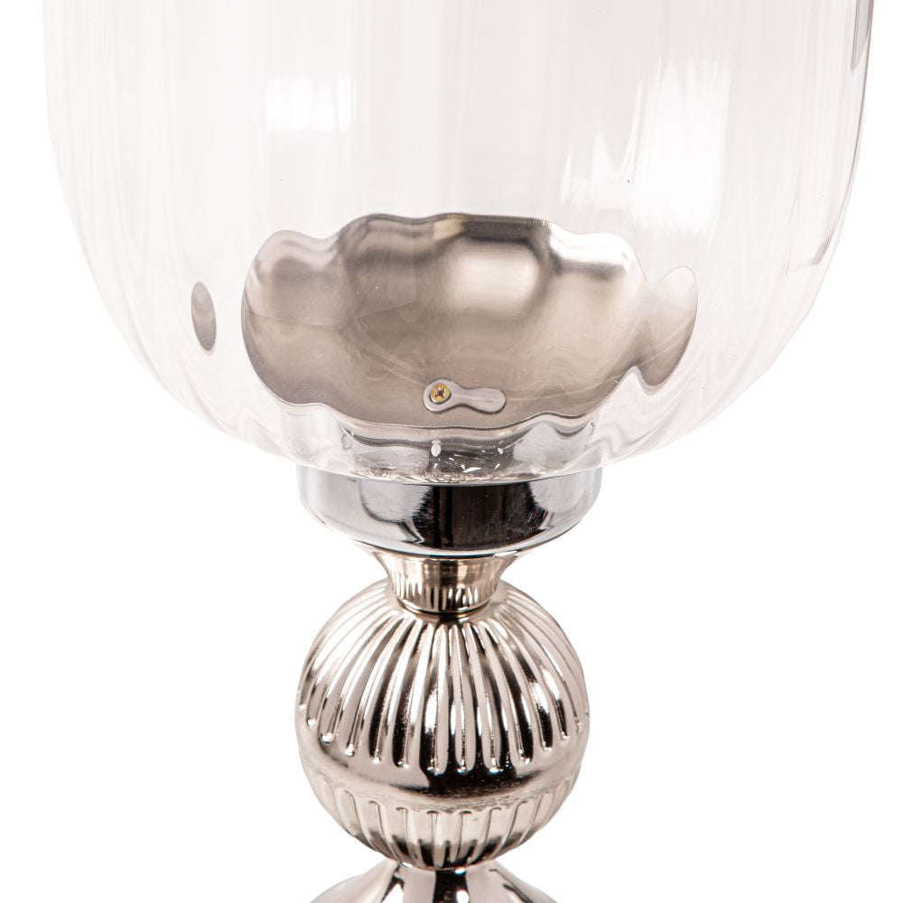 Mint Homeware - Nickel Plated & Glass Candle Holder - Large