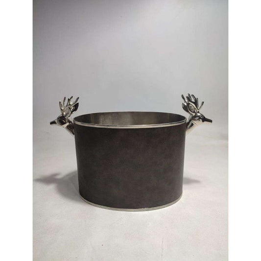 Mint Homeware - Large Wine Cooler - Brown Leather