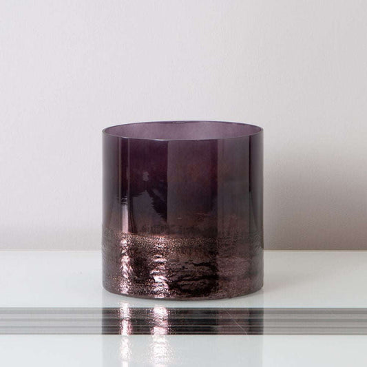 Mint Homeware Purple - Glass Pillar Holder - Large