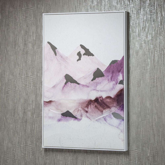Mint Homeware - Mountains With Foil And Gel Hand paint