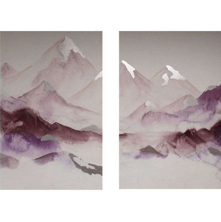Mint Homeware - Mountains 2 With Foil And Gel Hand paint