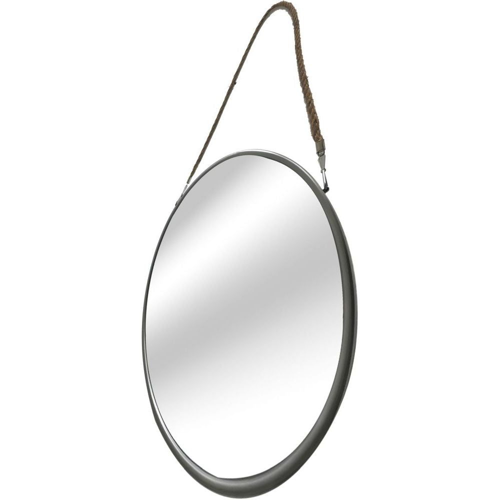 Mirror Collection - Silver Mirror with Rope Hanging Strap