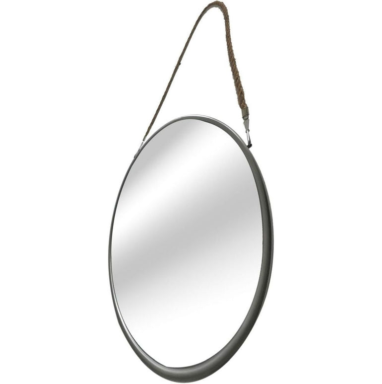 Mirror Collection - Silver Mirror with Rope Hanging Strap
