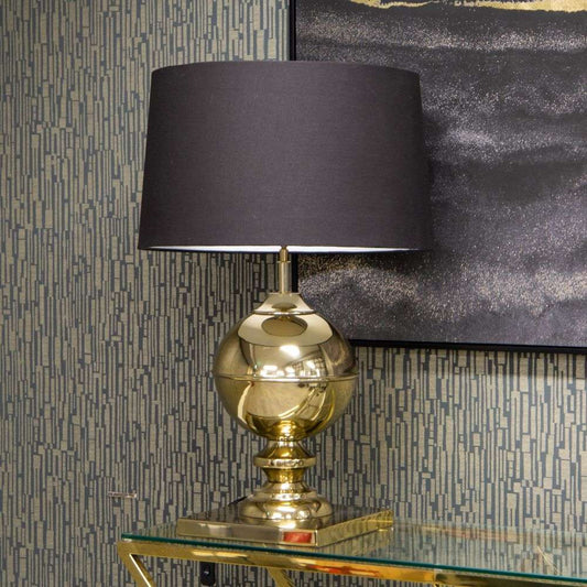 Mint Homeware - Table Lamp - Gold with Black Shade
