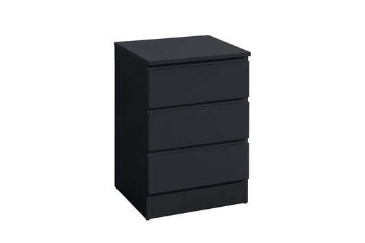 Oslo 2-Drawer Bedside Table - Modern, Sleek Design with Minimal Grooved Handles, Ideal for Contemporary Decor