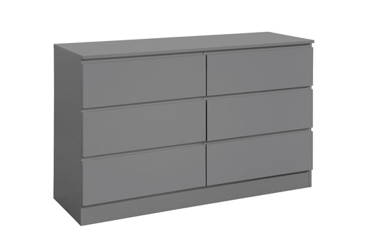 Oslo 6 Drawer Chest: Sleek, Modern, Streamlined Design with Spacious Storage, Ideal for Contemporary Decor