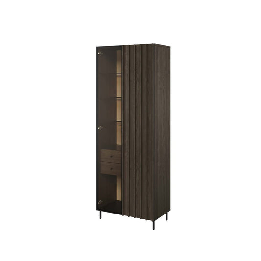 Piemonte PE-02 Tall Display Cabinet 73cm All Homely