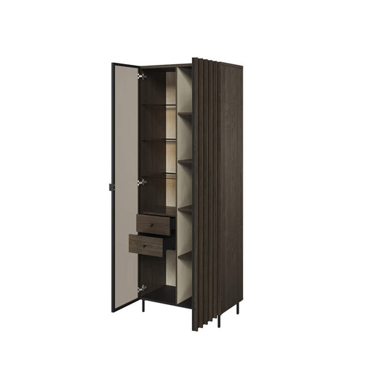 Piemonte PE-02 Tall Display Cabinet 73cm All Homely