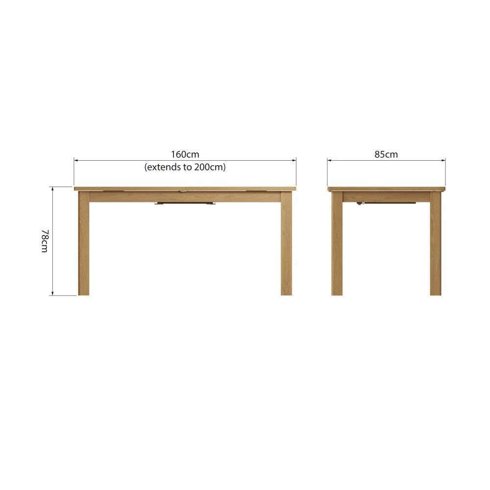 RAO Dining - 1.6M Extending Table