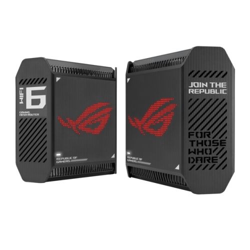 Asus GT6 2-Pack Black ROG Rapture AX10000 Tri-Band Gaming Mesh Wi-Fi 6 System, 2.5G LAN, AiMesh, RangeBoost Plus, AiProtection Pro, RGB All Homely