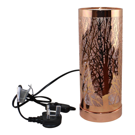 Woodland Design Colour Changing LED Lamp & Aroma Diffuser in Rose Gold