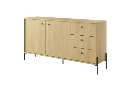 Scandi Sideboard Cabinet 157cm Drawers All Homely