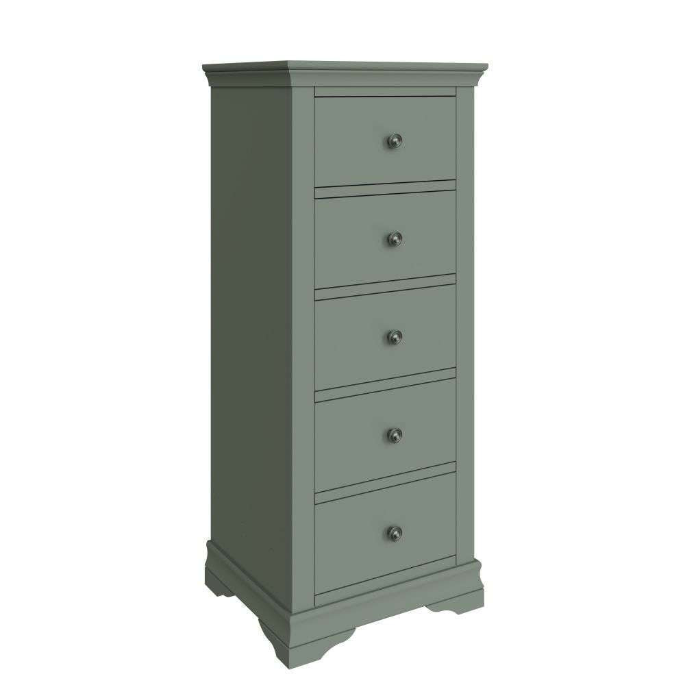 SW Bedroom Cactus green - 5 Drawer Narrow Chest