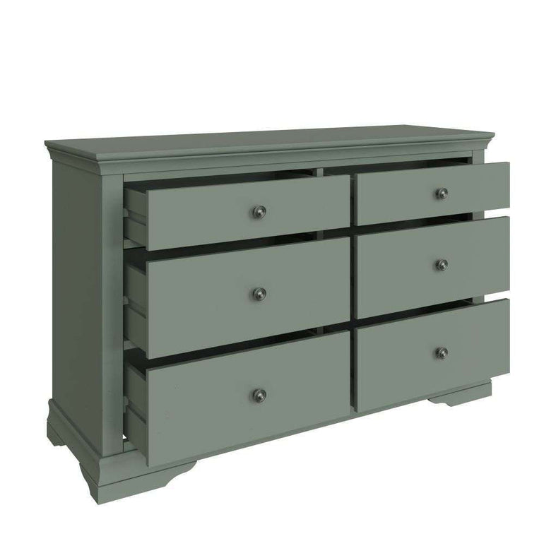 SW Bedroom Cactus green - 6 Drawer Chest