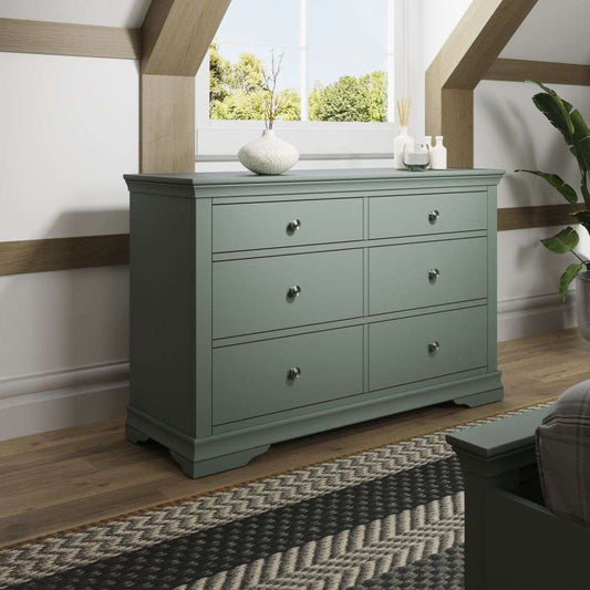 SW Bedroom Cactus green - 6 Drawer Chest