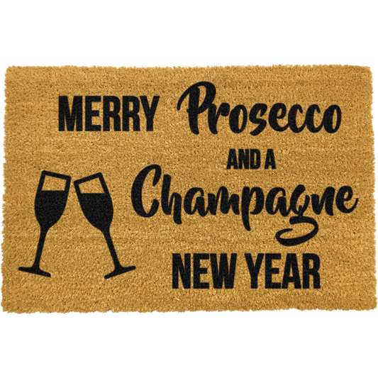 Artsy Doormats Merry Prosecco And Champange New Year