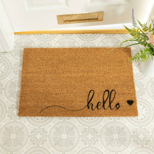 Artsy Doormats Hello Scribble Heart Doormat