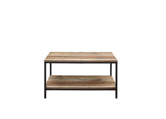Industrial Chic Urban Living Room Coffee Table with Metal Frame and Wood-Effect Finish