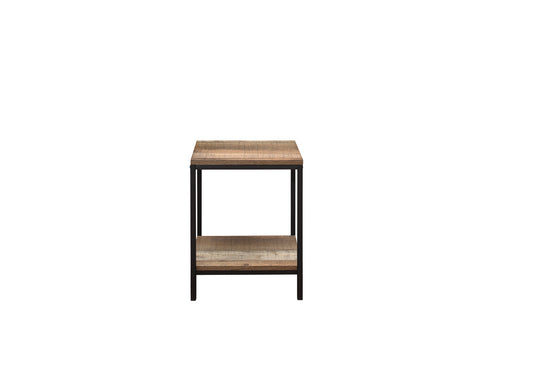 Industrial Chic Urban Lamp Table - Versatile Side Table with Metal Frame and Wood-Effect Finish