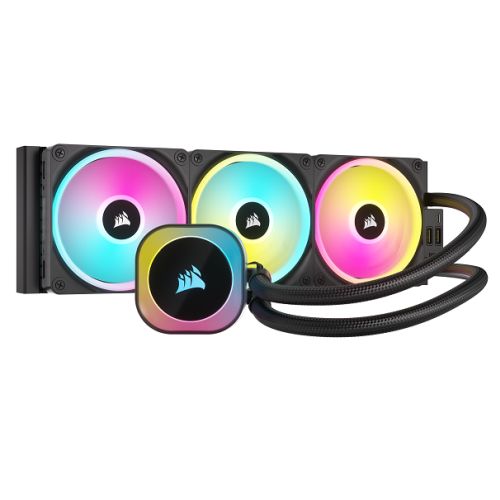 Corsair iCUE LINK H150i 360mm RGB Liquid CPU Cooler, QX120 RGB Magnetic Dome Fans, 20 LED Pump Head, iCUE LINK Hub Included, Black All Homely