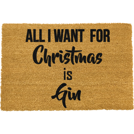 Artsy Doormats All I want for Christmas is Gin