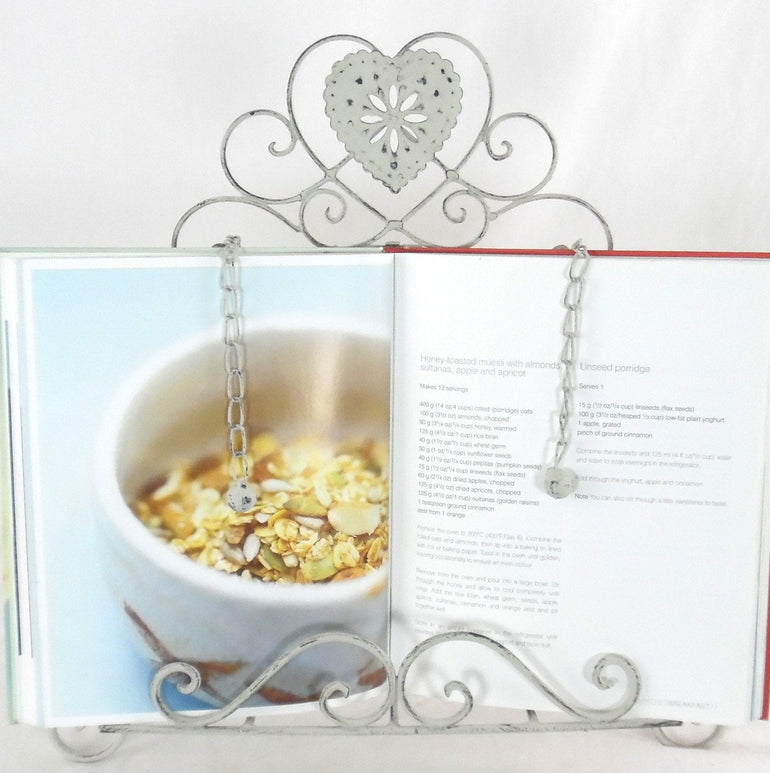 Grey Heart Cookery Book Holder