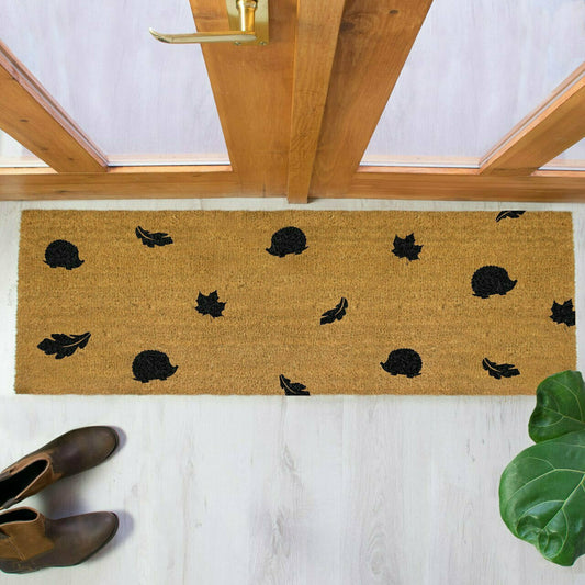 Artsy Doormats Hedgehog Autumn Leaves Patio Doormat