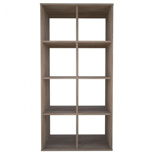 Contemporary 8 Cube Shelving Unit - Choice of White or Oak - Kronospan Chipboard and Melamine Coated - Easy Home Assembly