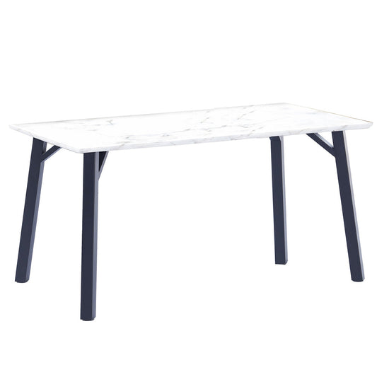 The Table Collection - 1.8m Fixed Top Dining Table Marble effect