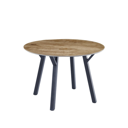 The Table Collection - 1.1m Round Dining Table Oak effect