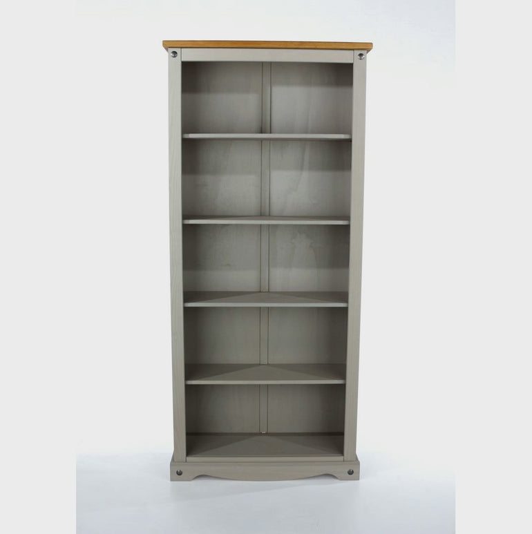 Corona Grey tall bookcase