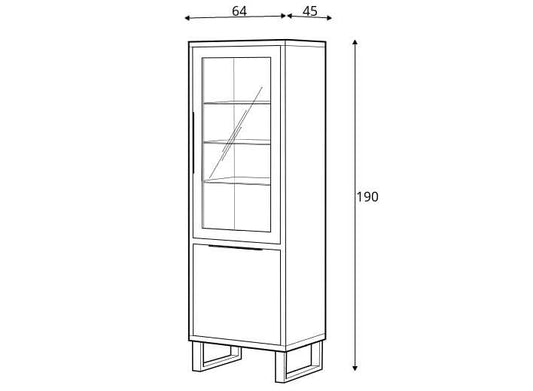 Halle 05 Tall Display Cabinet All Homely