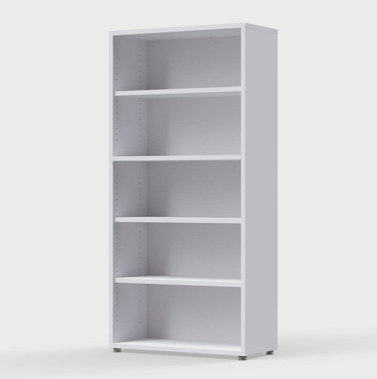 Prima 4-Shelf Bookcase - High-Quality Laminated Board, Anti-Tip, PEFC Certified Wood, Made in Denmark - 892x1860