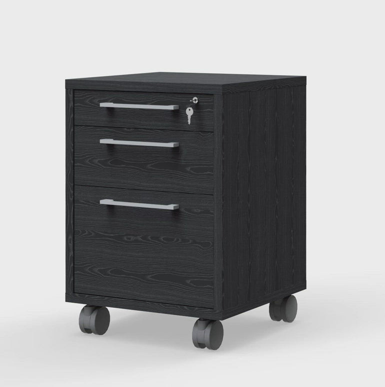 Prima Mobile File Cabinet - Scratch-Resistant Laminated Board, PEFC Certified Sustainable Wood, Made in Denmark - 482x682x491mm