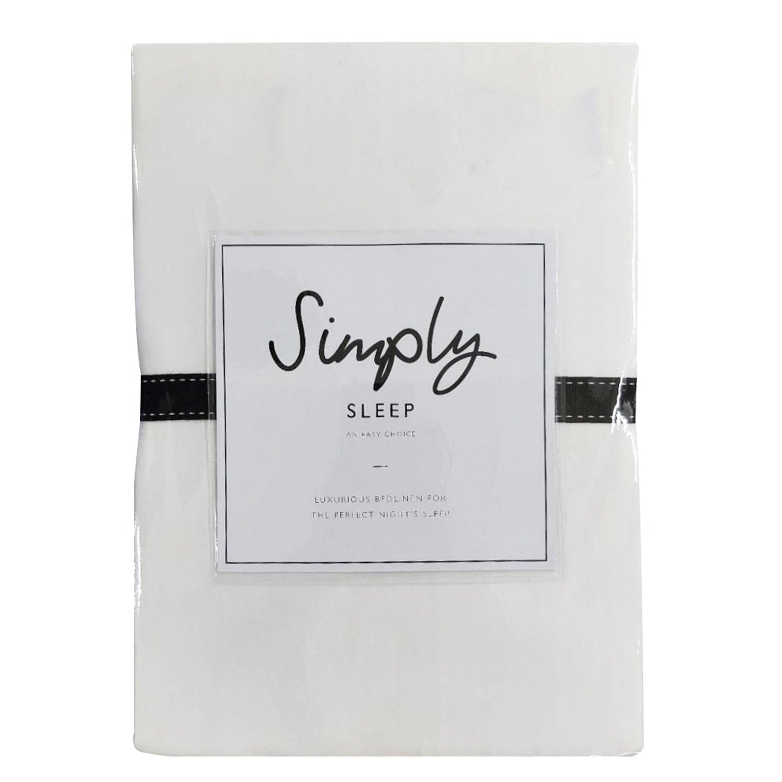 Simply Sleep 500tc Fitted Sheet - 100% Cotton - White
