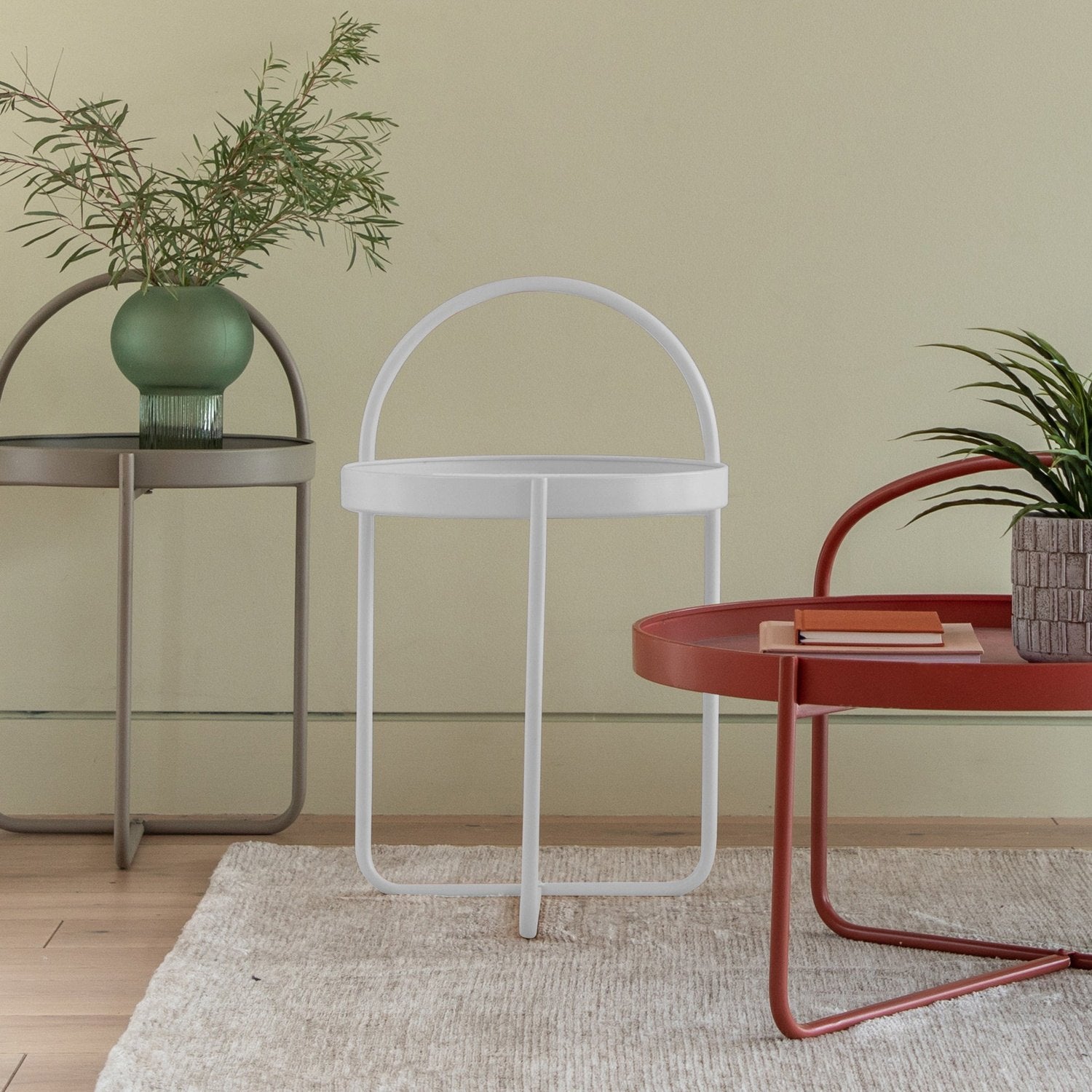 Brighton Side Table - Colourful Iron Design - Tray Top