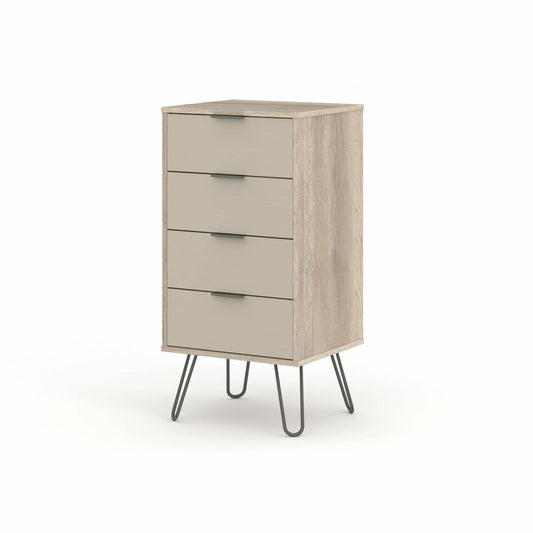 Augusta 4 Drawer Narrow Chest Of Drawers Driftwood