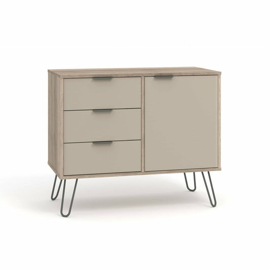 Augusta Small Sideboard With 1 Doors, 3 Drawers Driftwood