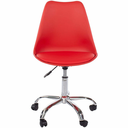 Aspen home studio chair with upholstered seat in red