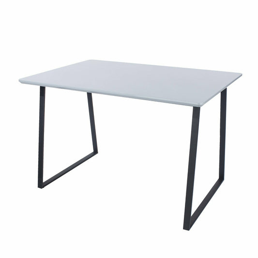 Aspen rectangular table with black metal legs, high gloss grey