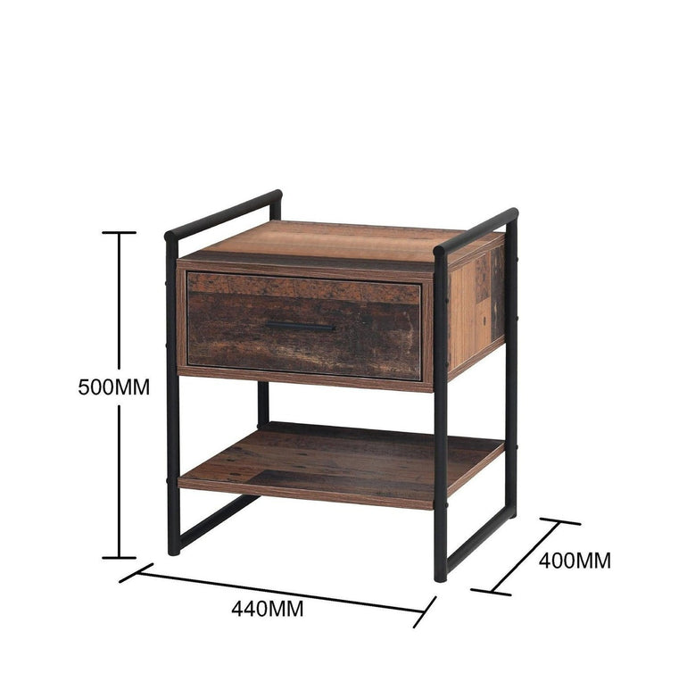 Abbey Nightstand with 1 Drawer & Open Shelf