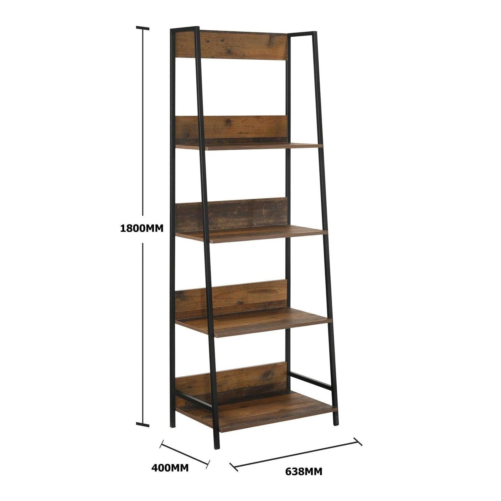 Abbey Slim Bookcase with 4 Shelves