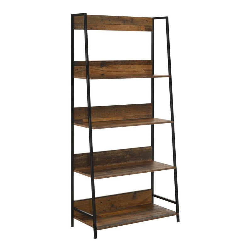 Abbey Wide Rustic Industrial Filling Cabinet Bookcase 4 Tier Shelving