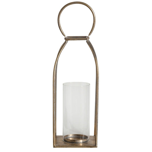 Algora Open Side Lantern - Steel Frame - Inner Glass Cylinder