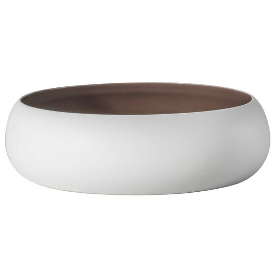 Toronto Stone Bowl - Minimalistic Design - Cream & Brown