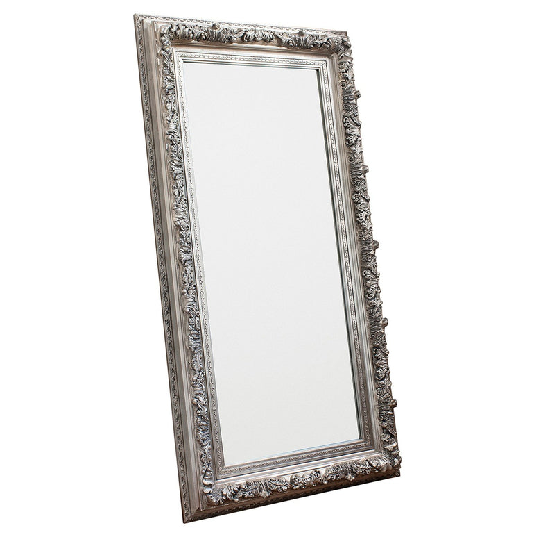 Bedworth Silver Leaf Leaner Mirror 173 x 87cm