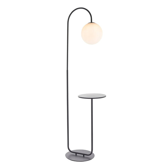 Axiom LED Black Floor Lamp with Table