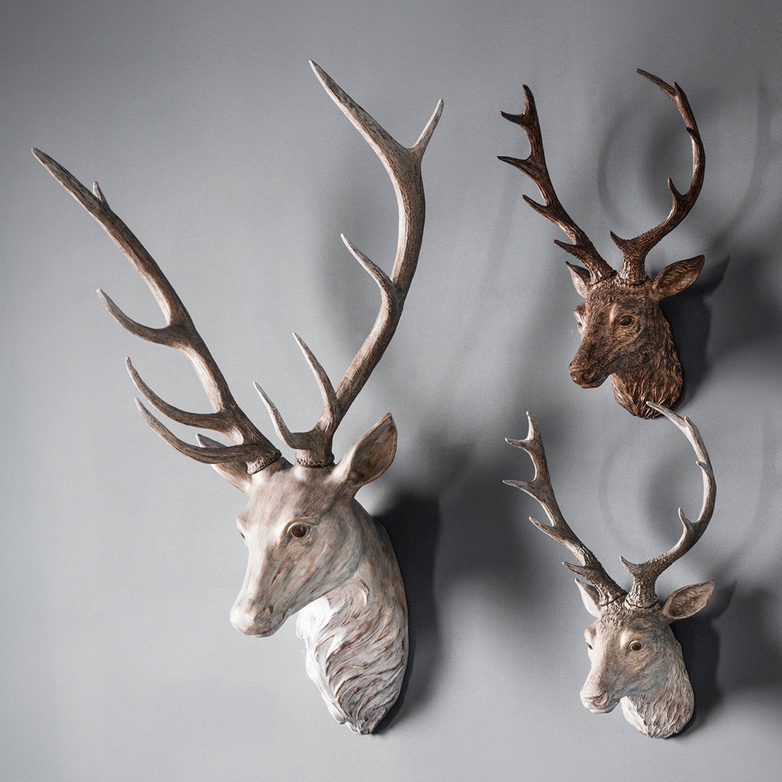 Archie Weathered Stag Head 590 x 400 x 980mm